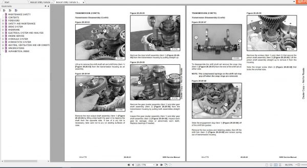 Bobcat Utility Vehicle 3650 Service Manuals 3