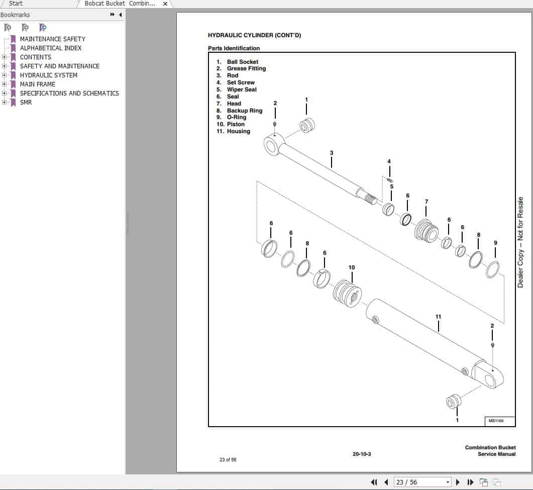Bobcat VersaHANDLER Combination Bucket 80 90 Service Manual6901450 31VwfU