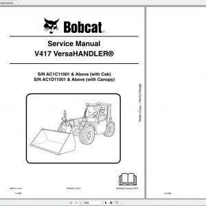 Bobcat VersaHANDLER TTC V417 Service Manuals 1