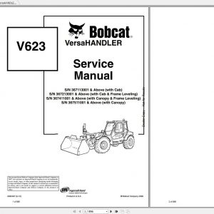 Bobcat VersaHANDLER TTC V623 Service Manuals 1