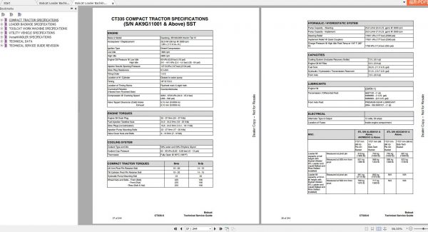 Bobcat VersaHANDLER Technical Service Guide6990005 3