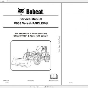 Bobcat VersaHANDLER® TTC Telescopic Handler V638 Service Manuals 1
