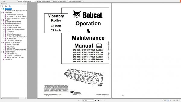 Bobcat Vibratory Roller Operation Maintenance Manuals 3