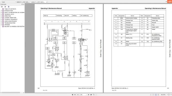 Bobcat Wheel Loader WL440A Operating Maintenance Manuals 3
