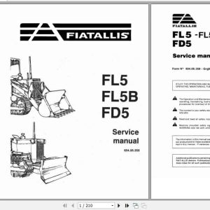 Fiat allis FL5 FL5B FD5 Crawler Dozer Service Manual 1
