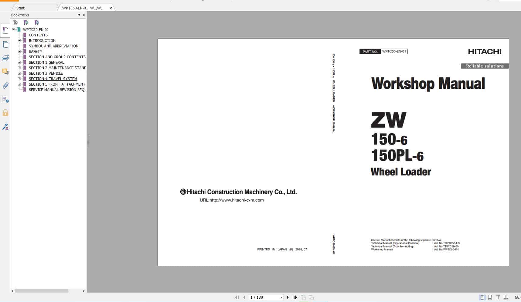 Hitachi Wheel Loader LX Series ZW Series 1 5 5A 5B 5G 6 Series 2020 PDF DVD 9qUk9v