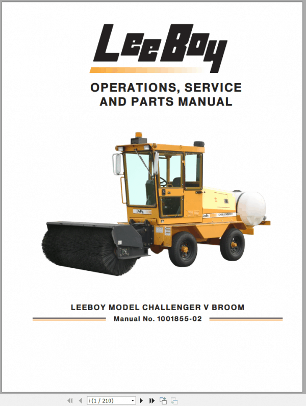 LeeBoy 1000D Asphalt Paver Manual 3 1
