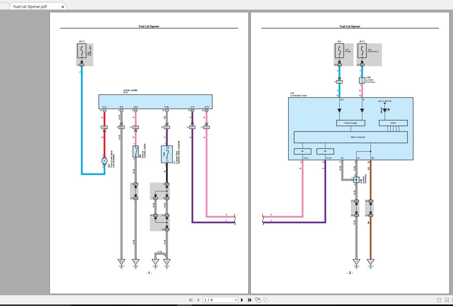 Lexus LS600H 2010 Electrical Wiring Diagram 3