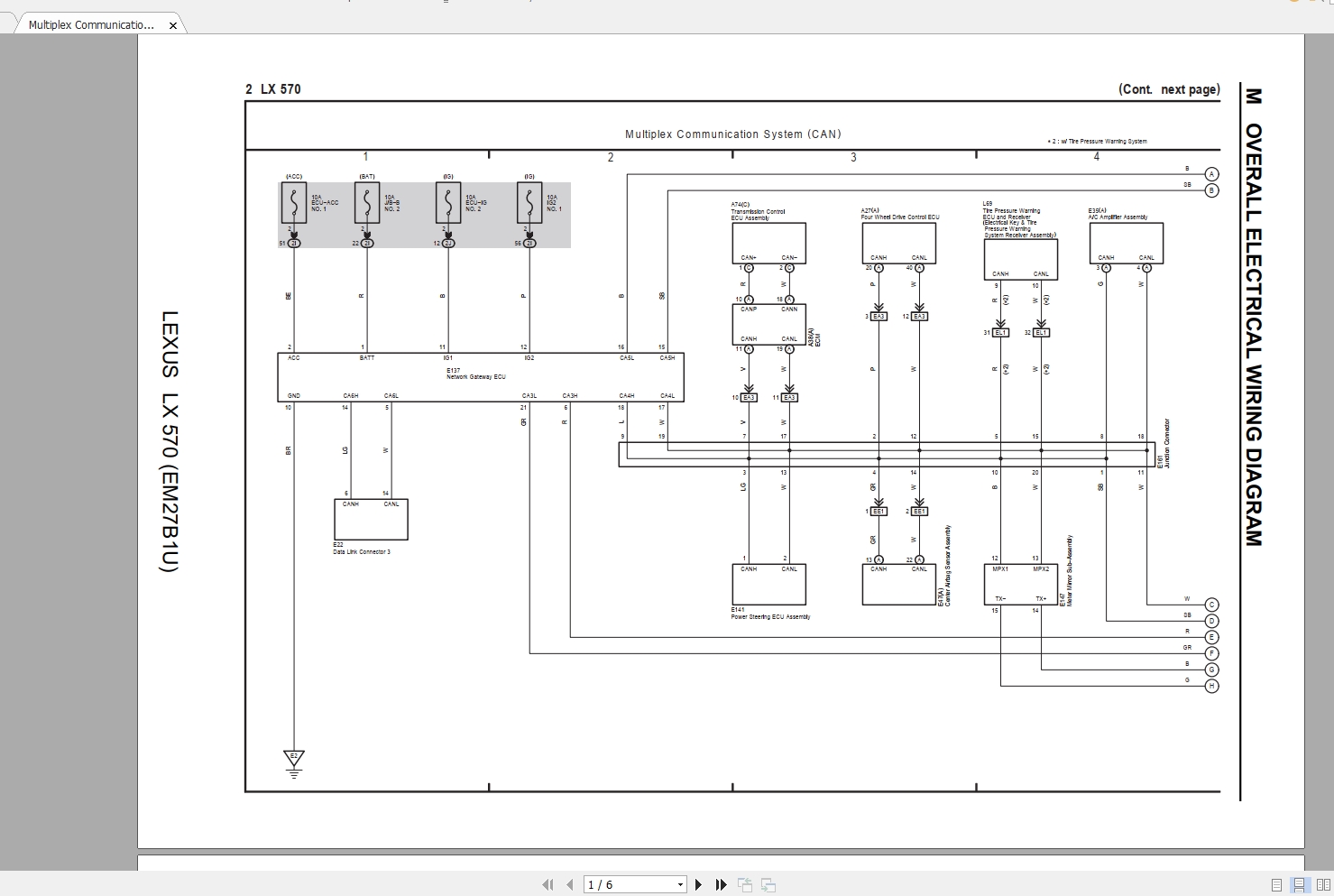 Lexus LX570 2017 USA Electrical Wiring Diagram 4