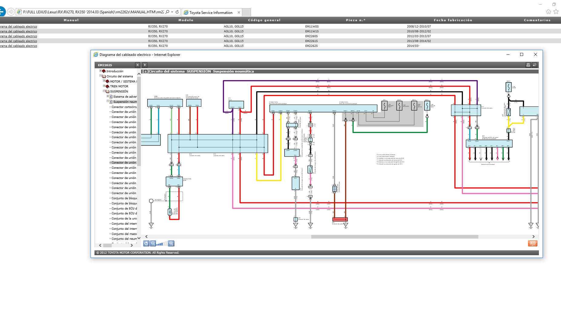 Lexus RX270 RX350 201403 Spanish Workshop Service Manual 4