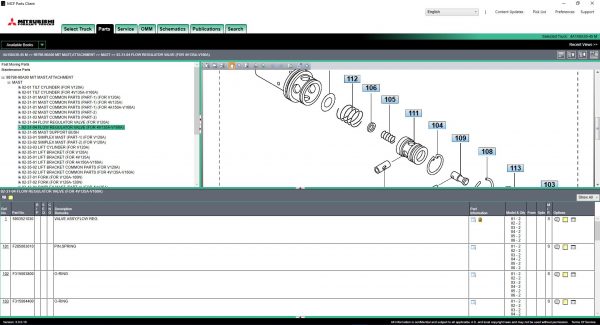 Mitsubishi Forklift Trucks MCFS ASIA 12 2020 Spare Parts Catalogue 5