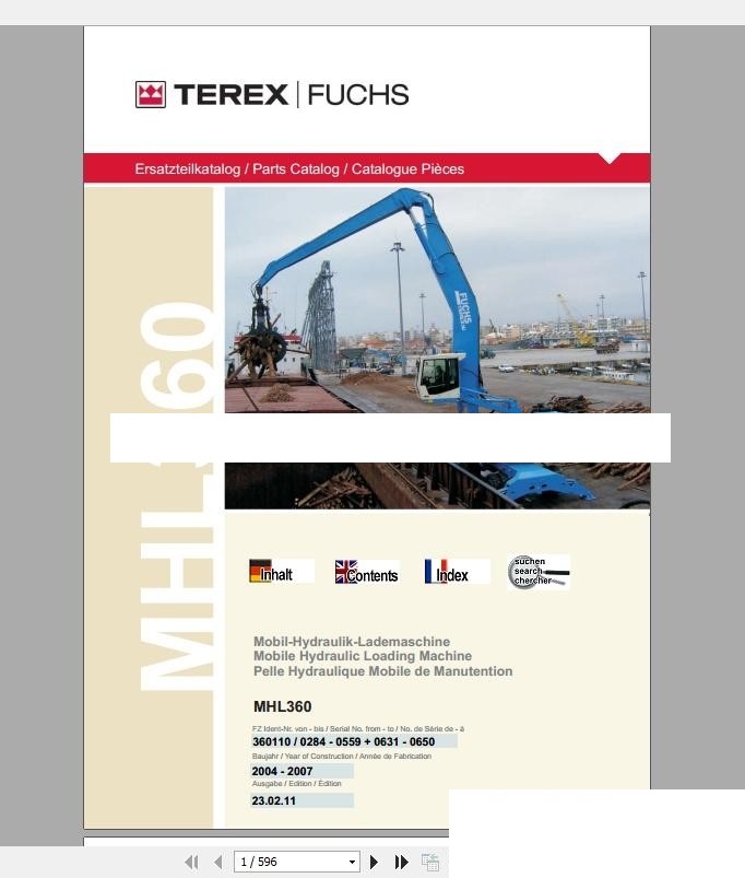 TEREX FUCHS CD V2003El Service Training4