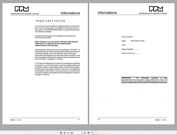 Terex PPM Crane Full Collection PDF Manual3