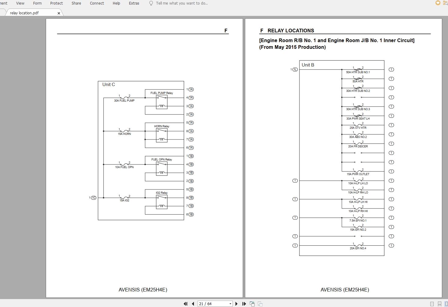 Toyota Avensis Diesel [20092015] Electrical Wiring Diagram