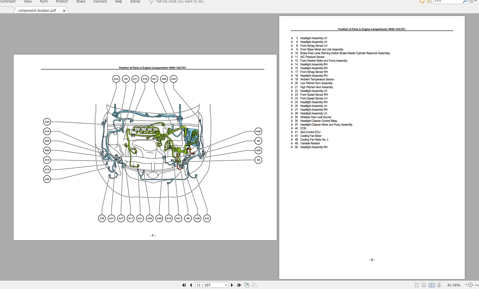 Toyota Avensis Petrol 2009 12 Electrical Wiring Diagram 1