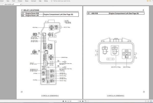 Toyota Corolla USA 2006 Electrical Wiring Diagram 3