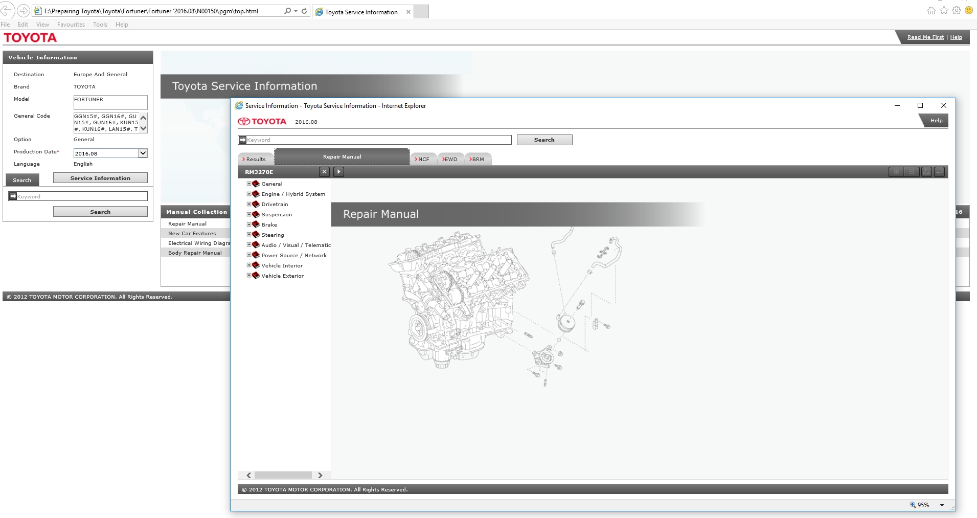 Toyota Fortuner 201608 Workshop Service Manual 1