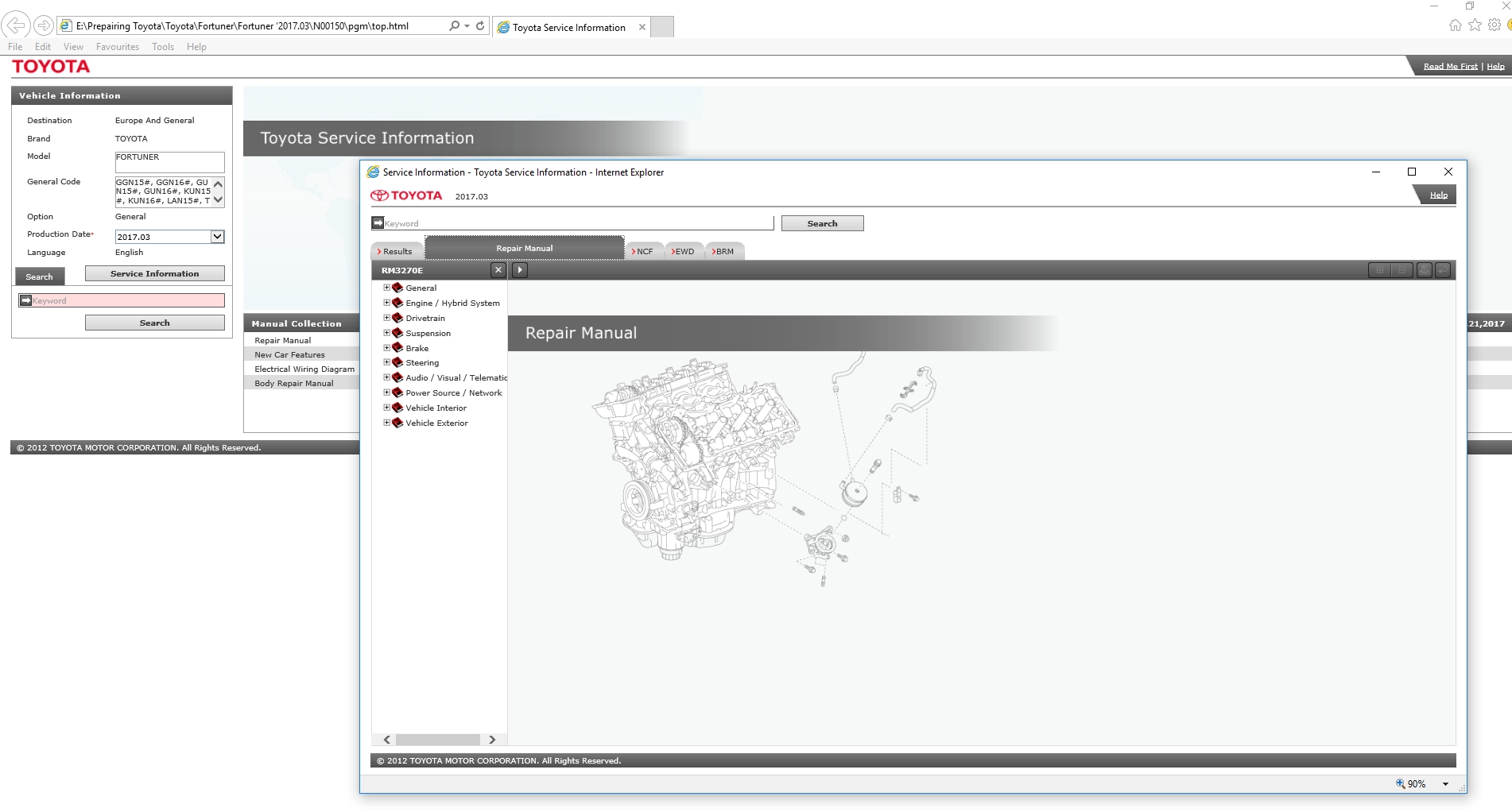 Toyota Fortuner 201703 Workshop Service Manual 1