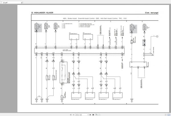 Toyota Highlander 201611 Electrical Wiring Diagram 2