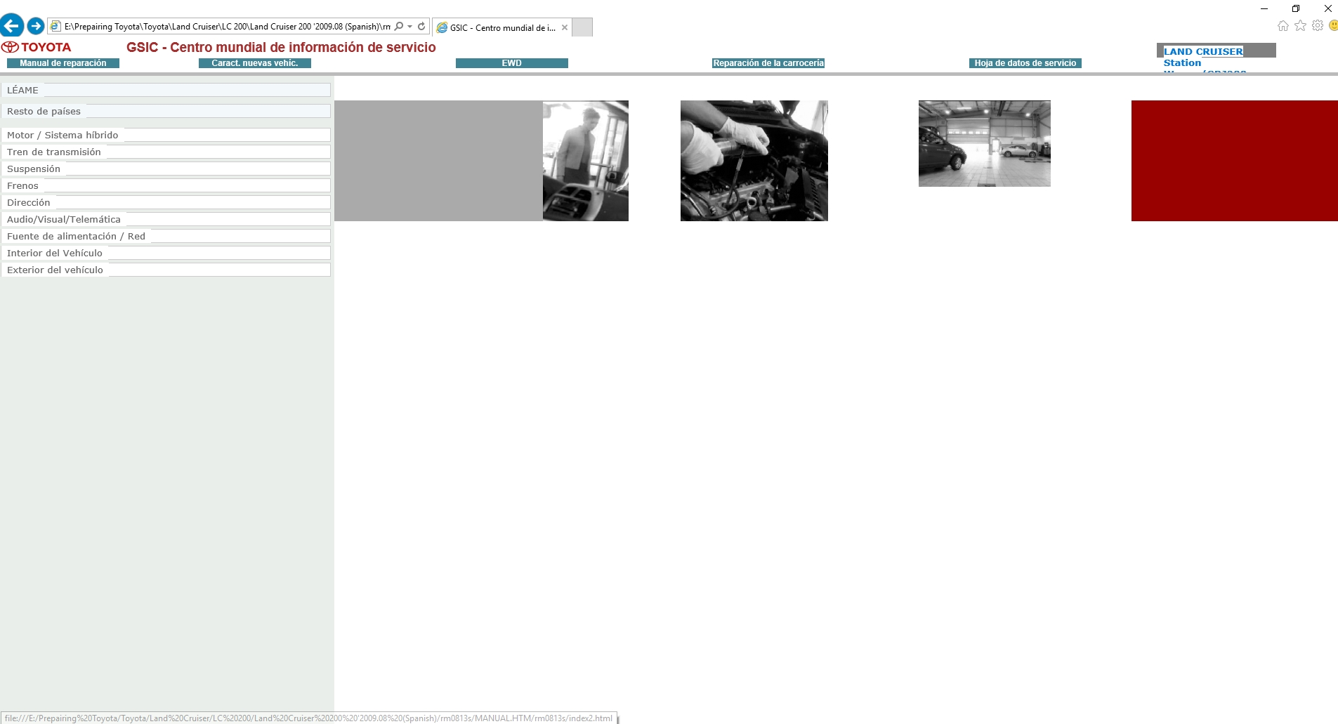 Toyota Land Cruiser 200 200908 Workshop Service ManualES 1