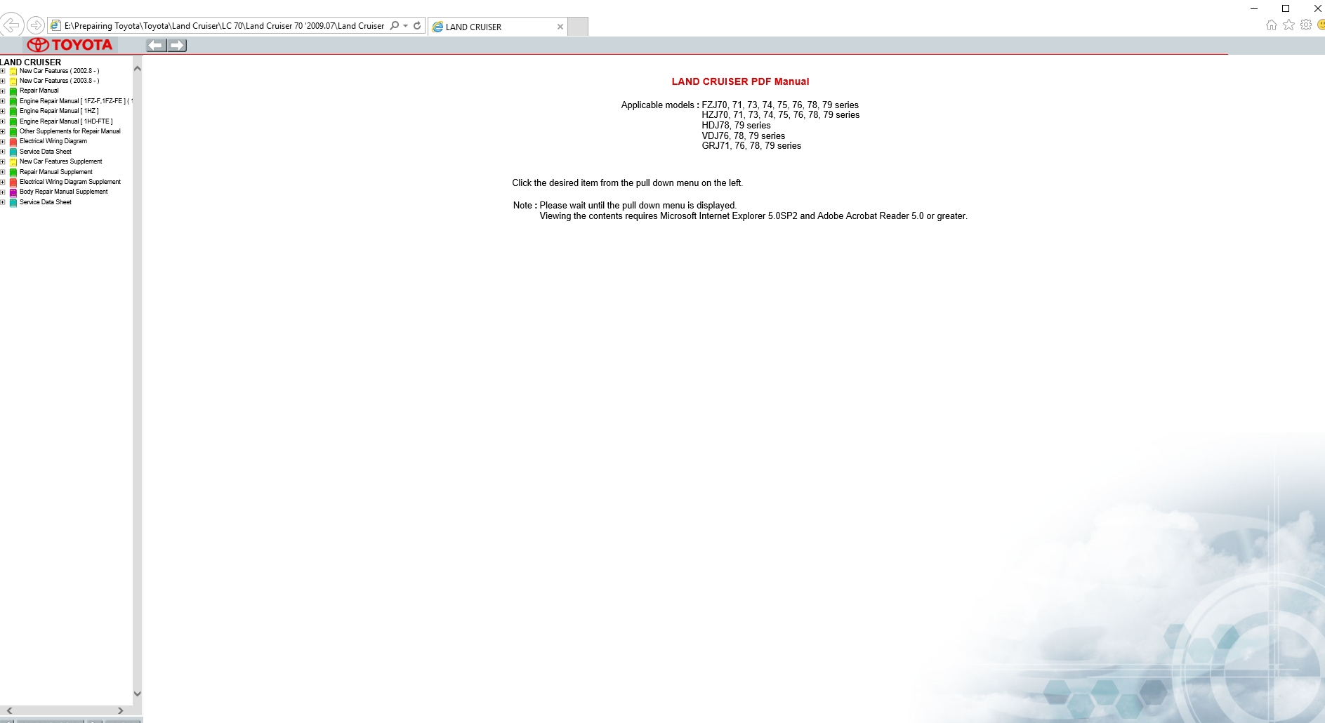 Toyota Land Cruiser 70 200907 Workshop Service Manual 1
