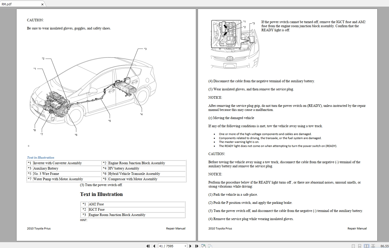 Toyota Prius [2010] Electrical Wiring Diagram & Repair Manual