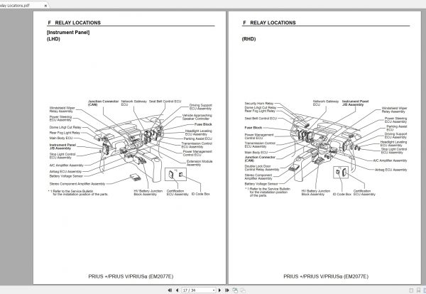 Toyota Prius a V 2012 2018 Electrical Wiring Diagram 2