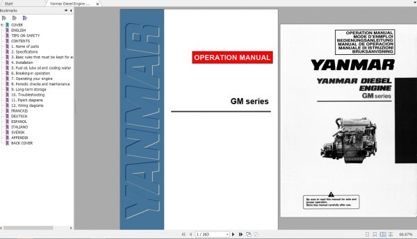 Yanmar Diesel Engine GM Series Operation Manual 1
