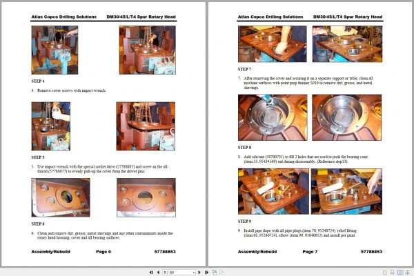Atlas Copco DM45 L Spur Rotary Head Assembly Training Manual57788853 2