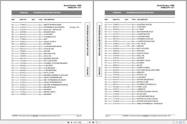 Atlas Copco PV271 Parts List4355 3