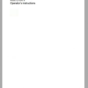 Atlas Copco ROC L7CR II Operators Instructions9852087901 1