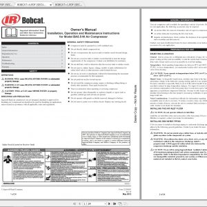 Bobcat Air Compressor Operation Maintenance Manuals 2
