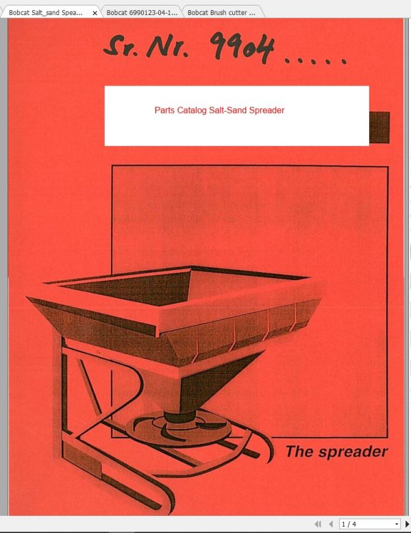 Bobcat Attachements Spare Parts Catalog 3