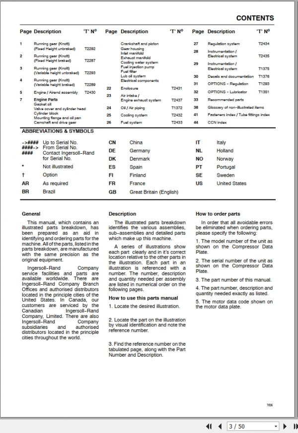 Bobcat BAP Compressor 726 Parts Manual4950113 2