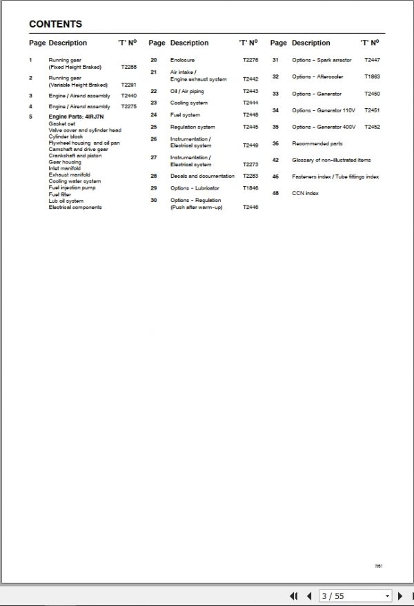 Bobcat BAP Compressor 751 Parts Manual4950115 2