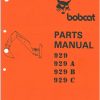 Bobcat Backhoe 929ABC Parts Manual6566042 1