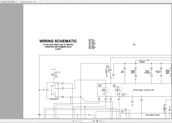 Bobcat Compact Tractor CT120 Hydraulic Electrical Schematic 1