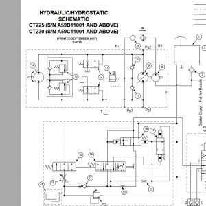 Bobcat Compact Tractor CT225 CT230 Hydraulic Electrical Schematic 1