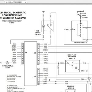 Bobcat Concrete Pump Electrical SchematicV 0968 1