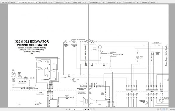 Bobcat Excavator 320 322 Hydraulic Electrical Schematic 1