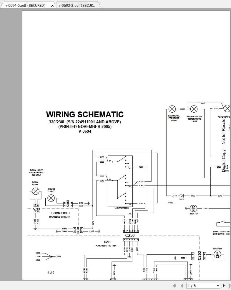 Bobcat Excavator 320L Hydraulic Electrical Schematic 1