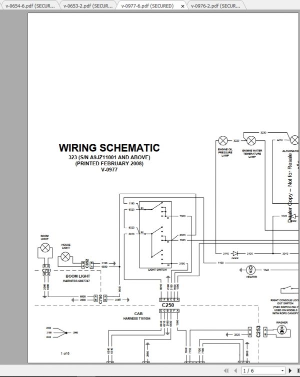 Bobcat Excavator 323 Hydraulic Electrical Schematic 1