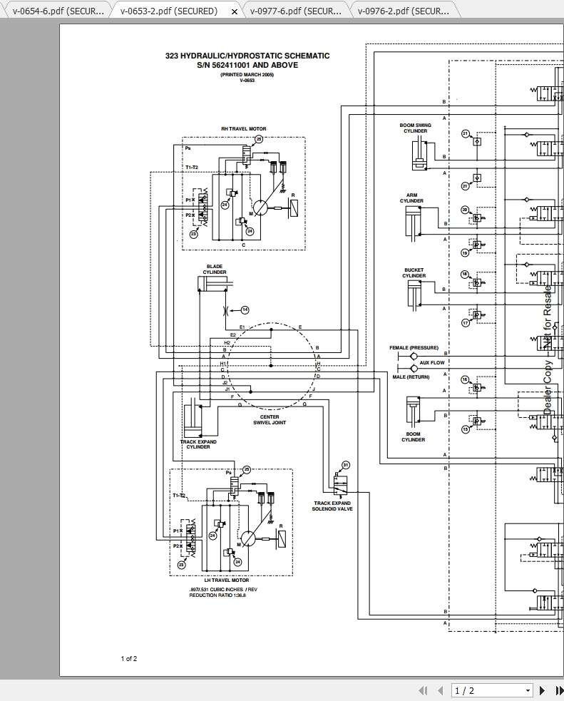 Bobcat Excavator 323 Hydraulic & Electrical Schematic