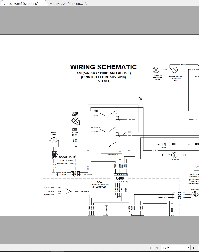 Bobcat Excavator 324 Hydraulic Electrical Schematic 1
