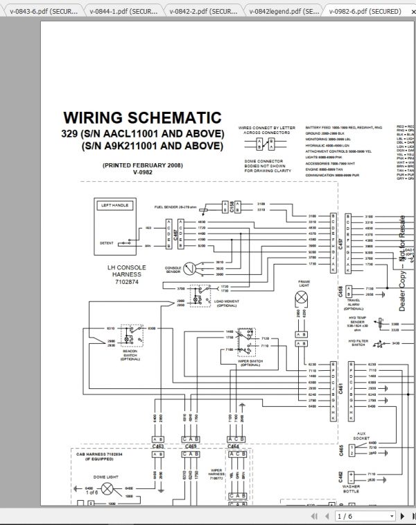 Bobcat Excavator 329 Hydraulic Electrical Schematic 1