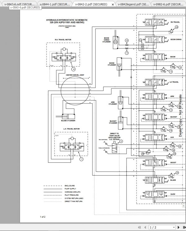 Bobcat Excavator 329 Hydraulic Electrical Schematic 2