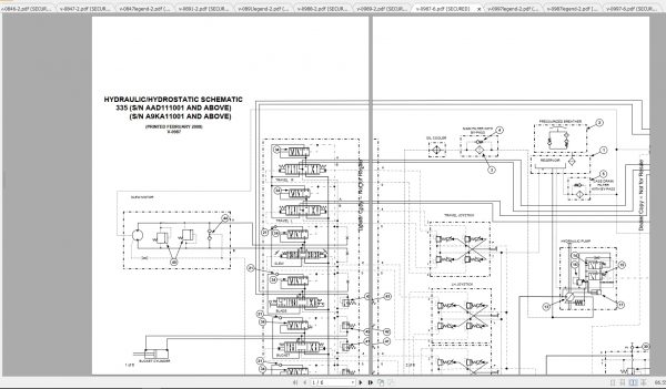 Bobcat Excavator 335 Hydraulic Electrical Schematic 1