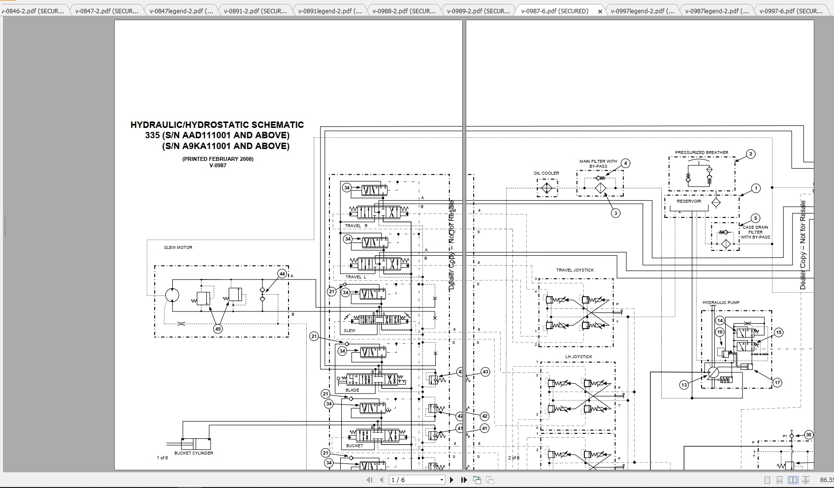 Bobcat Excavator 335 Hydraulic Electrical Schematic 1
