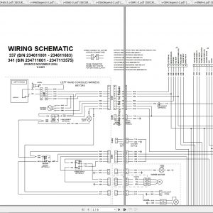 Bobcat Excavator 337 341 Hydraulic Electrical Schematic 1