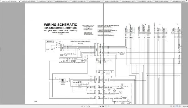 Bobcat Excavator 337 341 Hydraulic Electrical Schematic 1